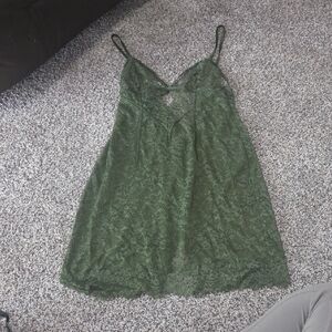 Victoria's Secret Green Lace Chemise